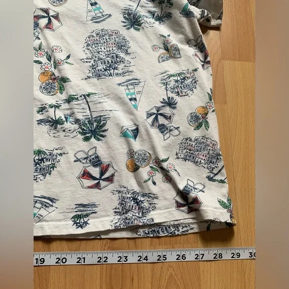 OLD NAVY Womens Size 3X Short Sleeve Top Blouse Shirt Beach Sailing Boat Print - Picture 8 of 10